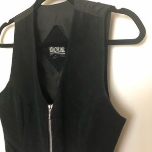 Vintage 90s zip-up suede vest